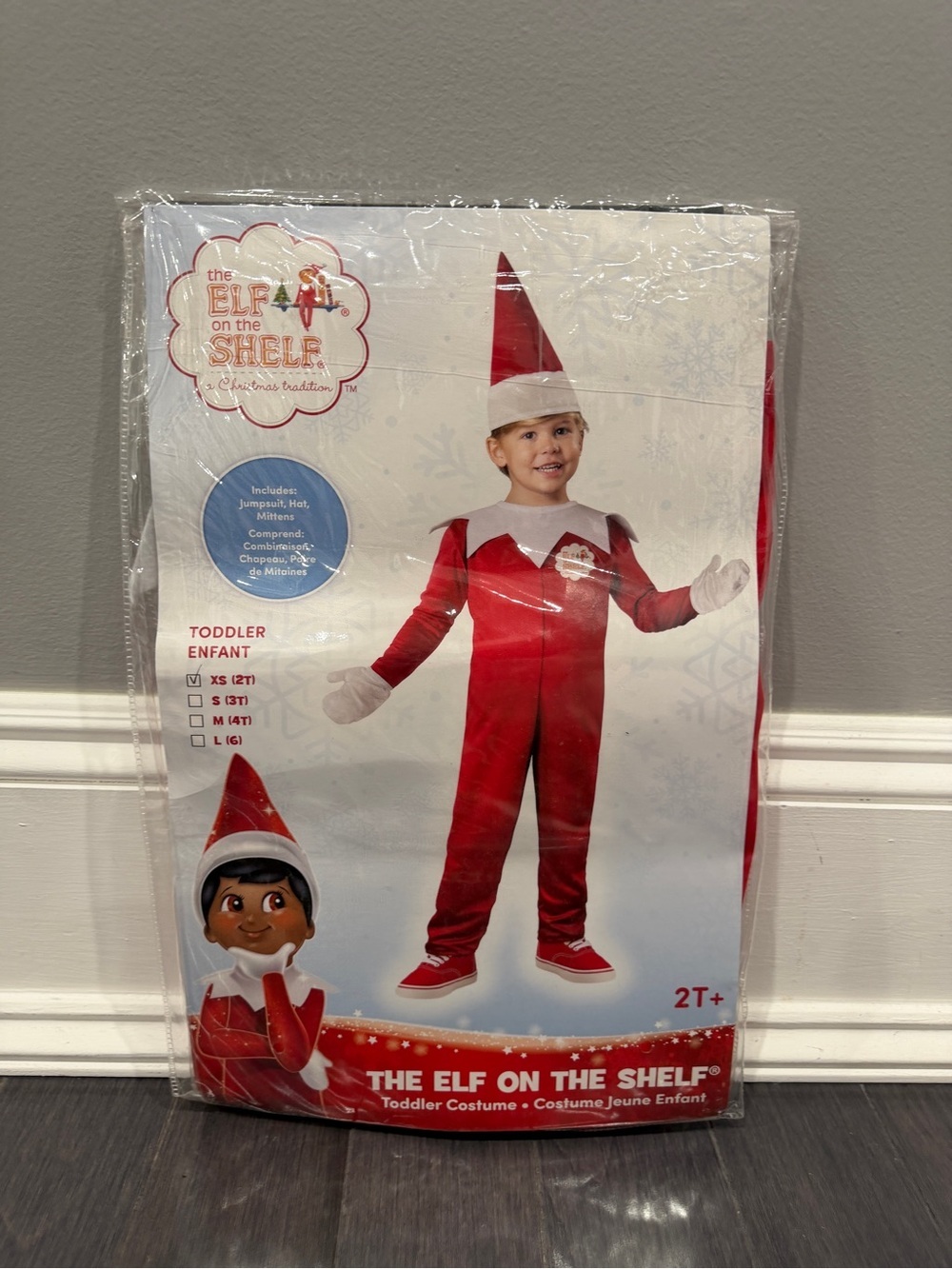 NWT Boys 2T Elf on the Shelf Toddler Red Elf Costume with Hat Christmas Holiday
